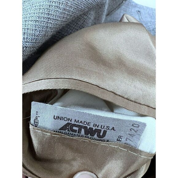 Vintage Bill Blass Blazer Plaid Suit Coat Hudsons Size 42R Jacket Gray Glencheck - Picture 9 of 13